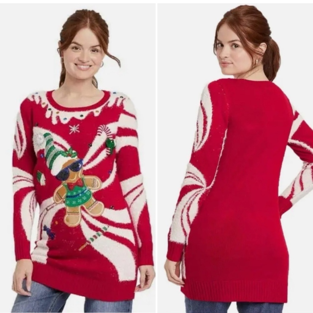 33 DEGREES Gingerbread Holiday Graphic Ugly Sweater